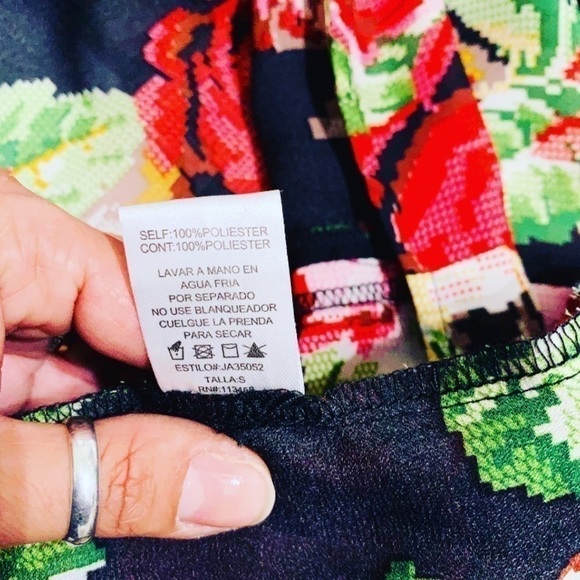 Quinn Floral Kimono Fringe Hem S Small Grandma Core - Picture 7 of 8